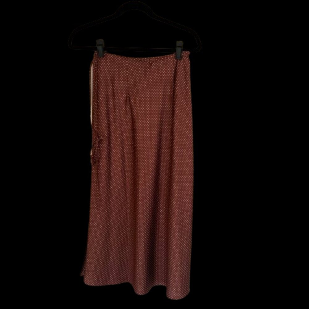 JCrew Wrap Skirt Brown Polka Dots Size S New with Tag